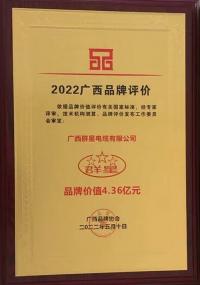 2022年廣西企業(yè)品牌價(jià)值